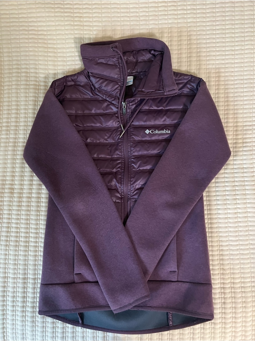 Columbia hyprid puffer jacket XXS plum